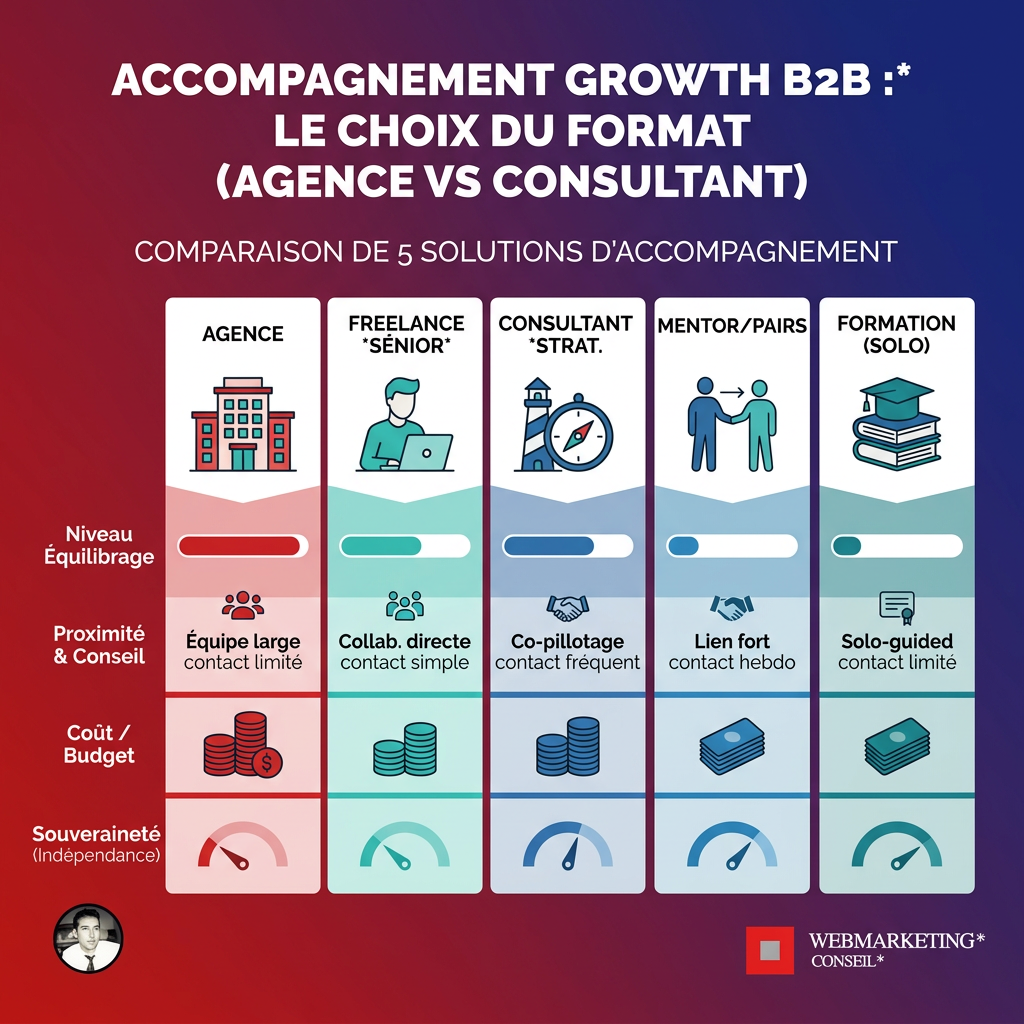 Comparatif des formats d'accompagnement B2B