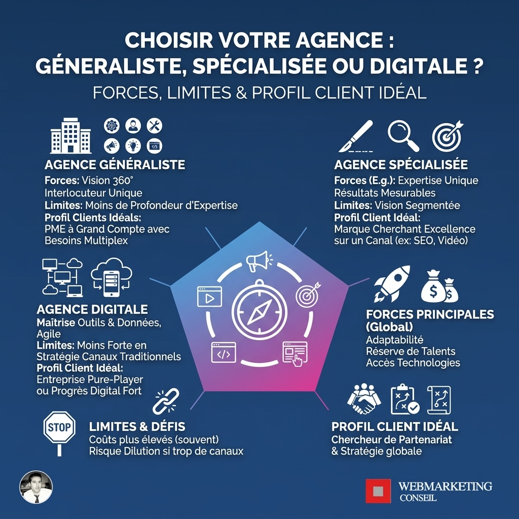 Comparatif types d'agences communication