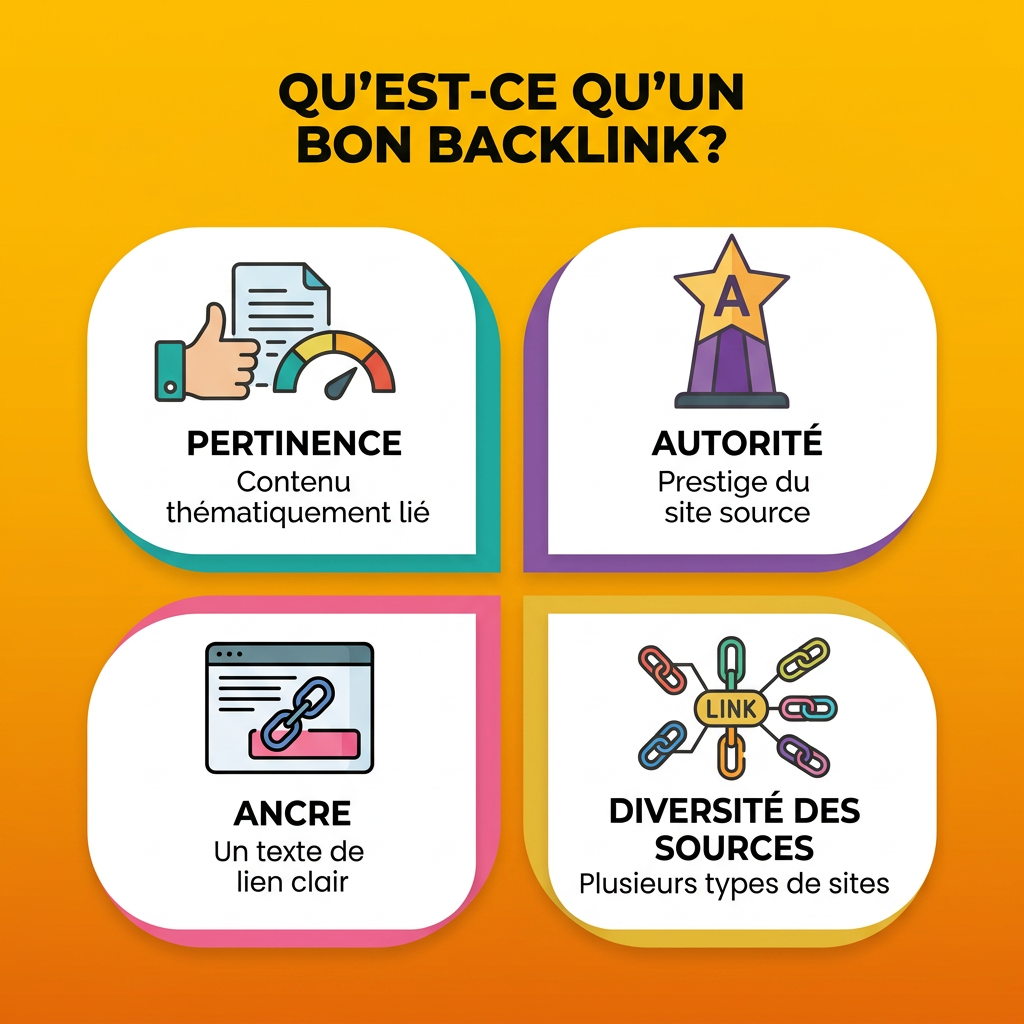 Infographie critères backlink qualité