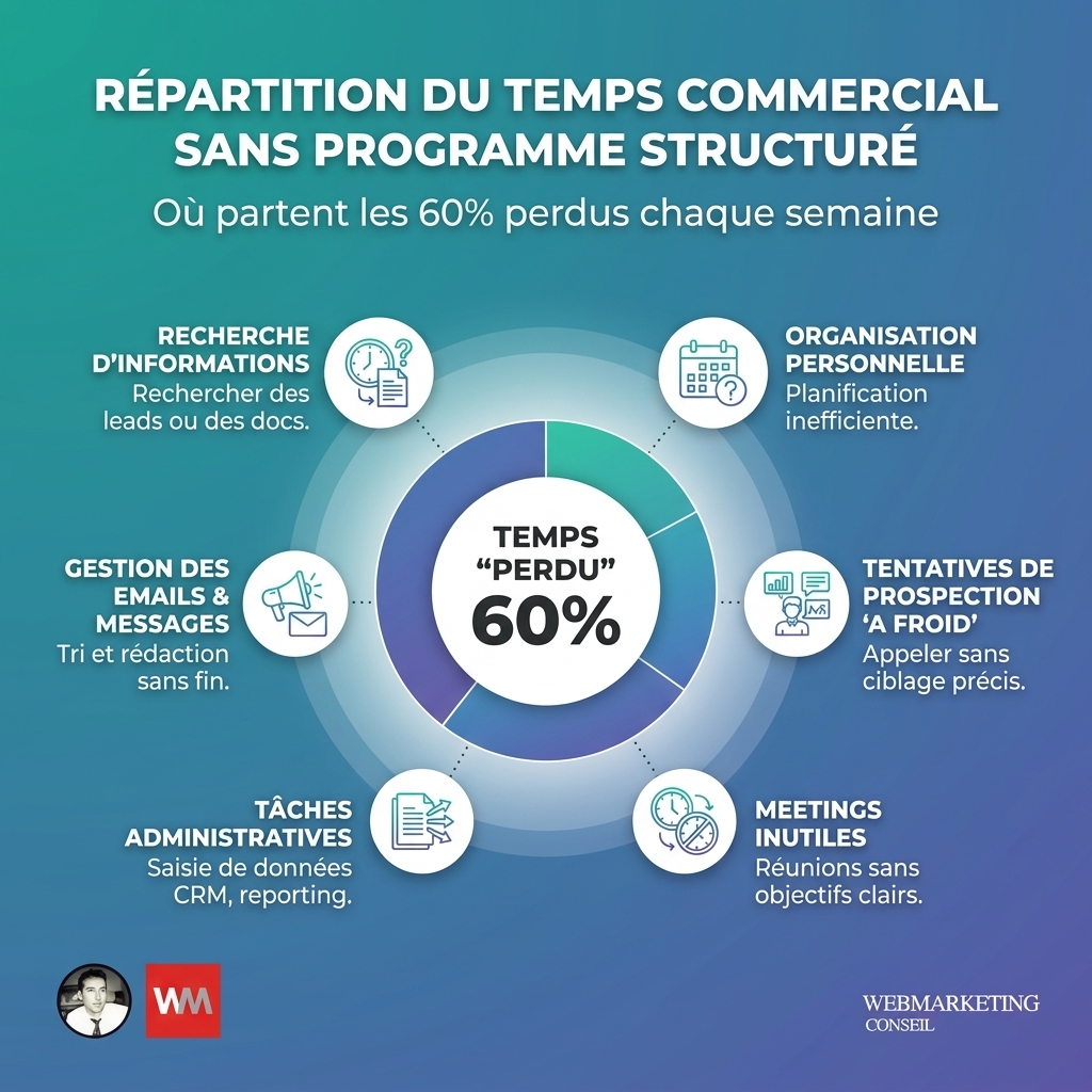 Perte de temps commercial sans programme structuré