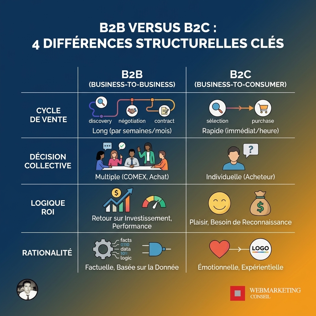 Différences B2B et B2C en prospection