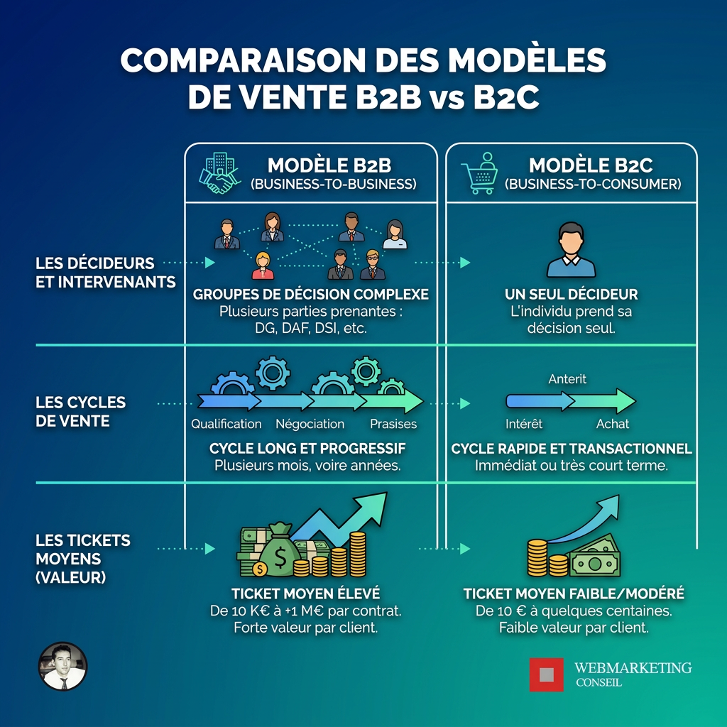 Différences acquisition B2B et B2C