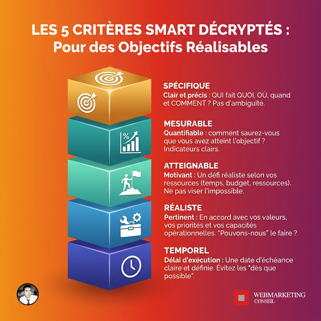 Infographie acronyme SMART détaillé