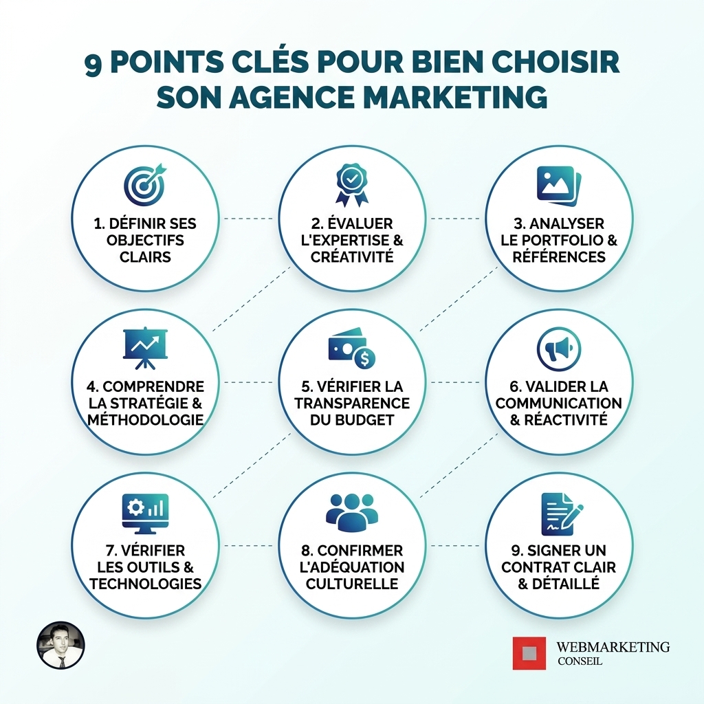 Infographie guide choix agence marketing