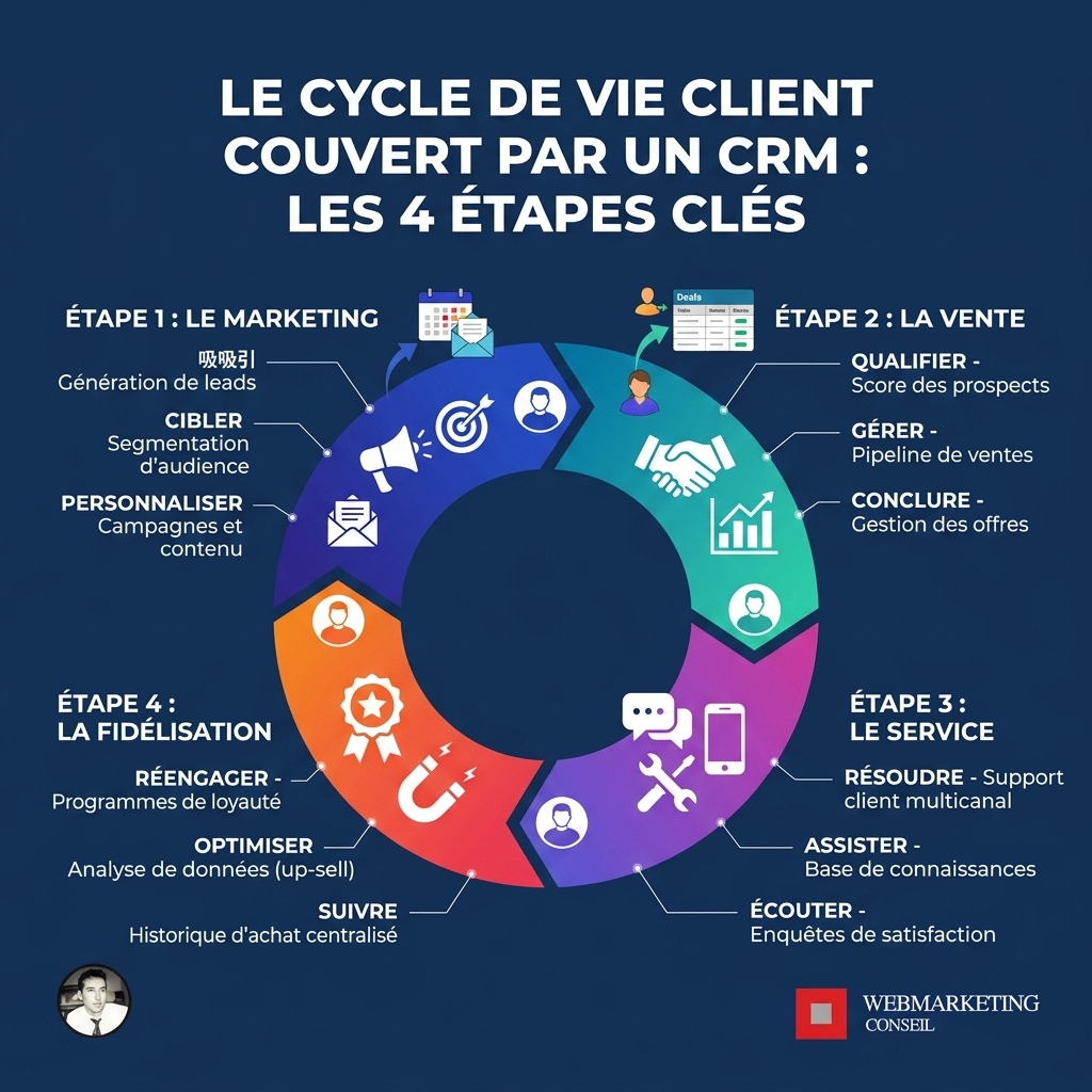 Cycle de vie client dans un CRM