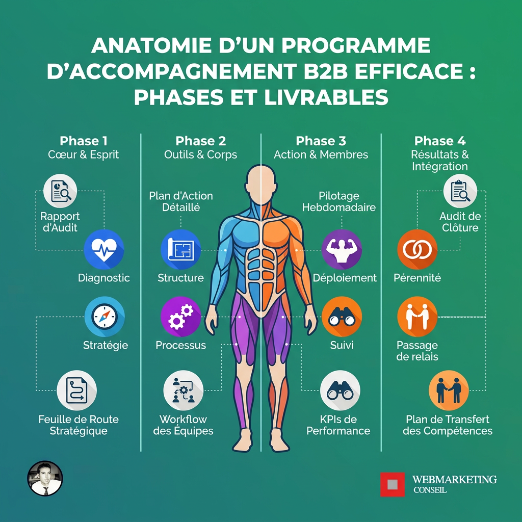 Schéma structure programme accompagnement commercial B2B