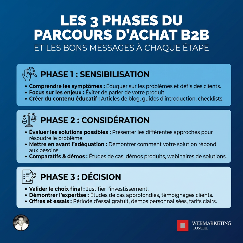 Infographie parcours achat B2B