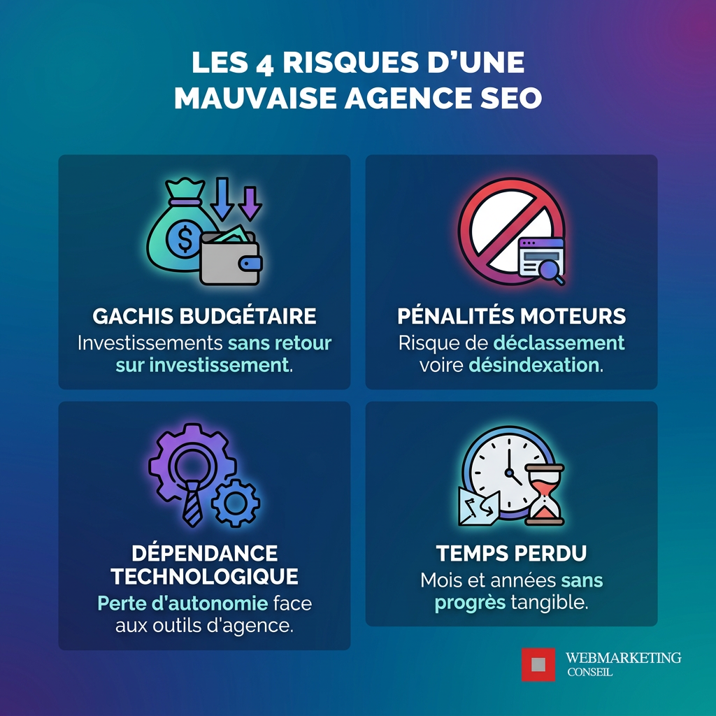 Risques liés au mauvais choix d'agence SEO