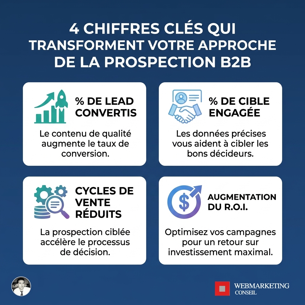 Infographie chiffres clés prospection B2B