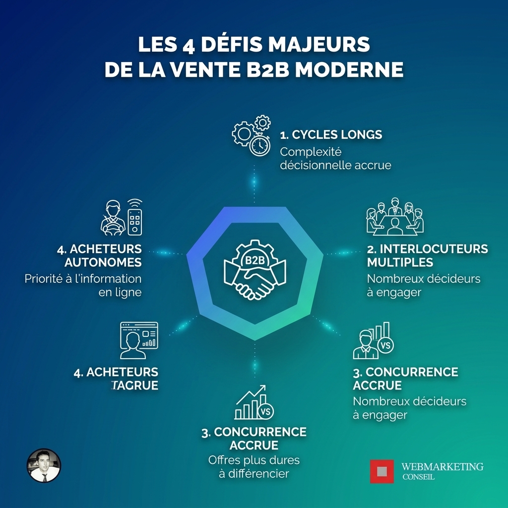 Infographie défis vente B2B