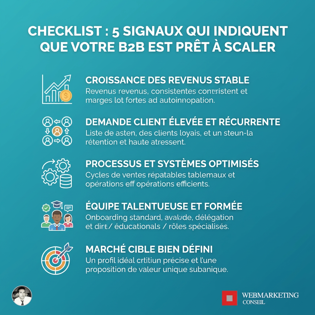 Checklist prérequis scaling B2B