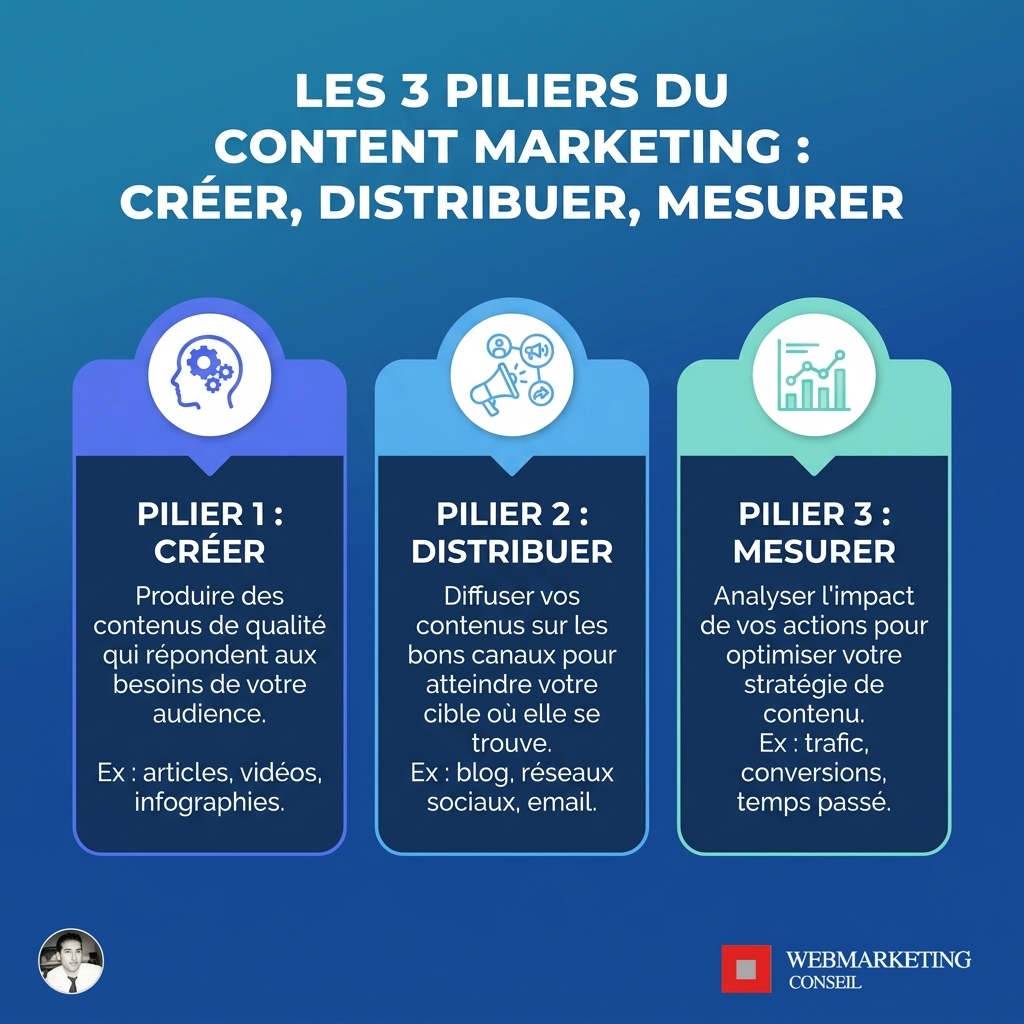 Triptyque fondateur du content marketing