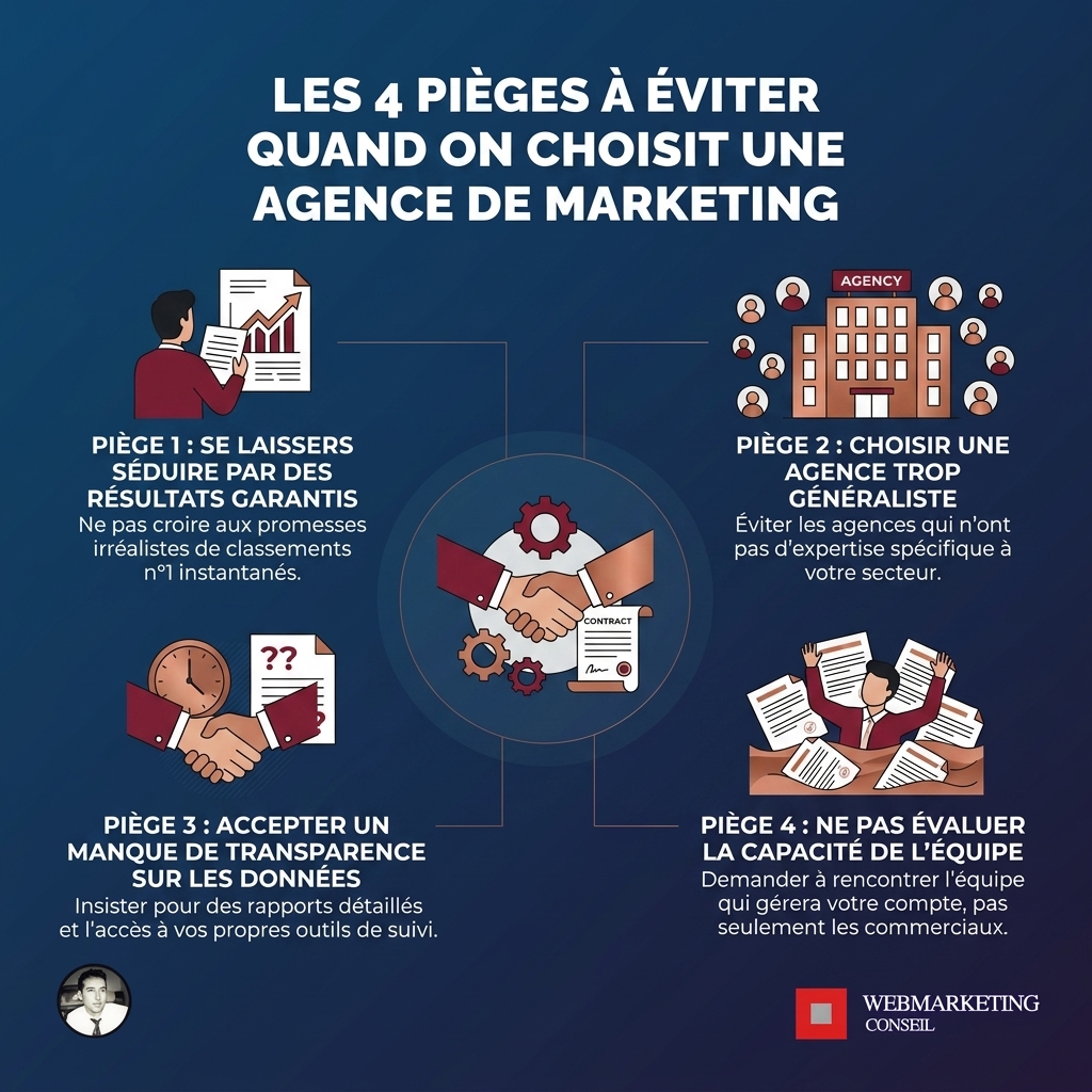 Infographie pièges agence marketing