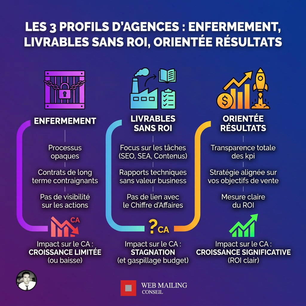 Comparatif 3 profils agences communication