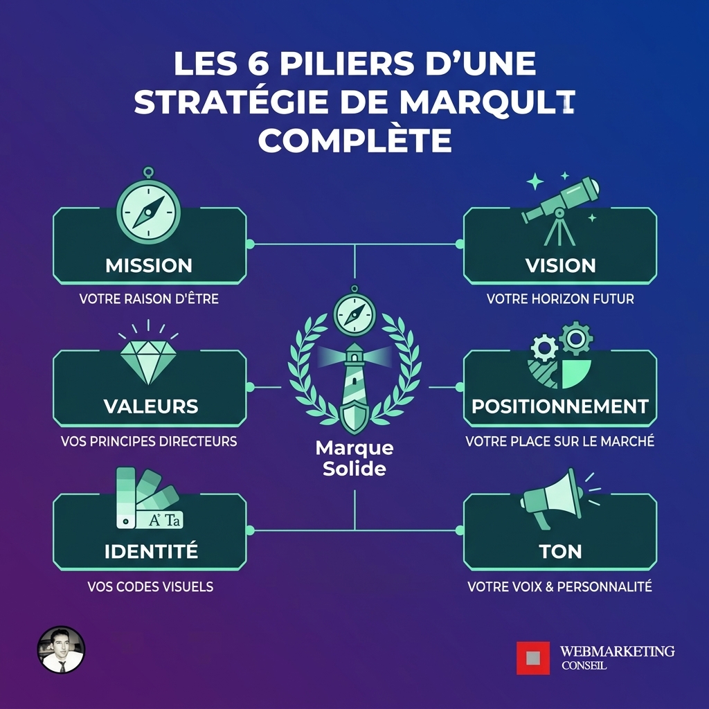 Piliers composantes stratégie de marque