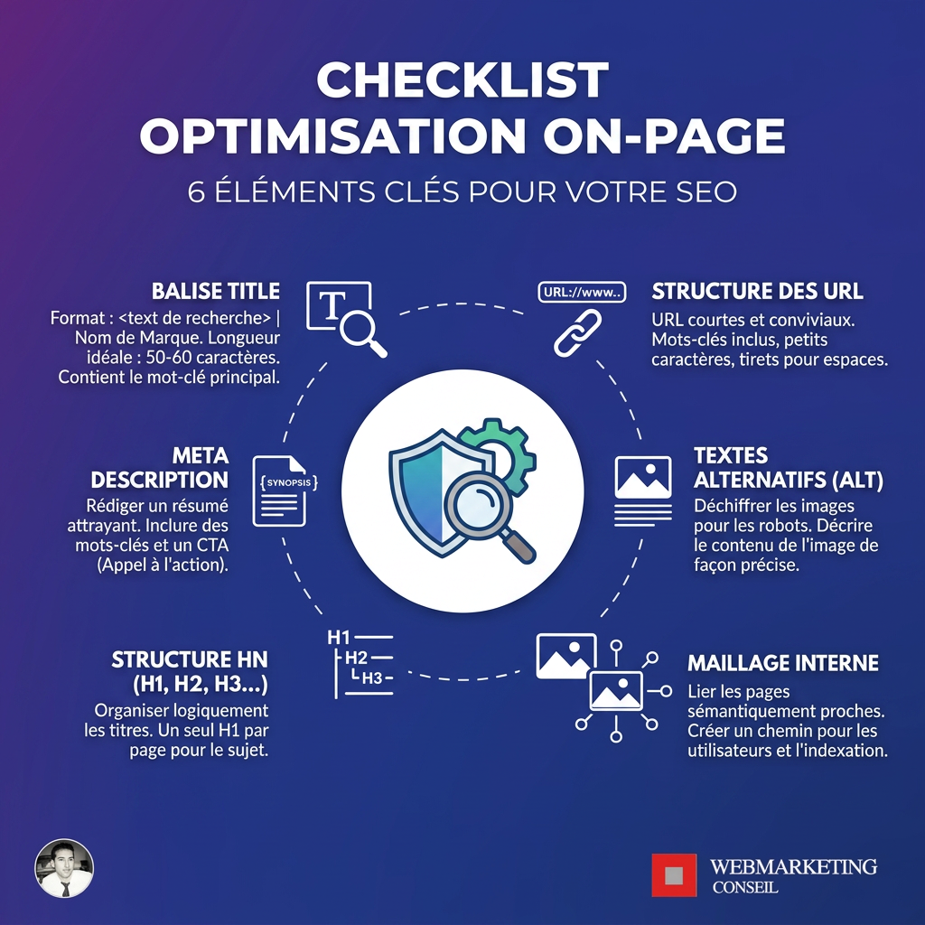 Infographie checklist on-page SEO