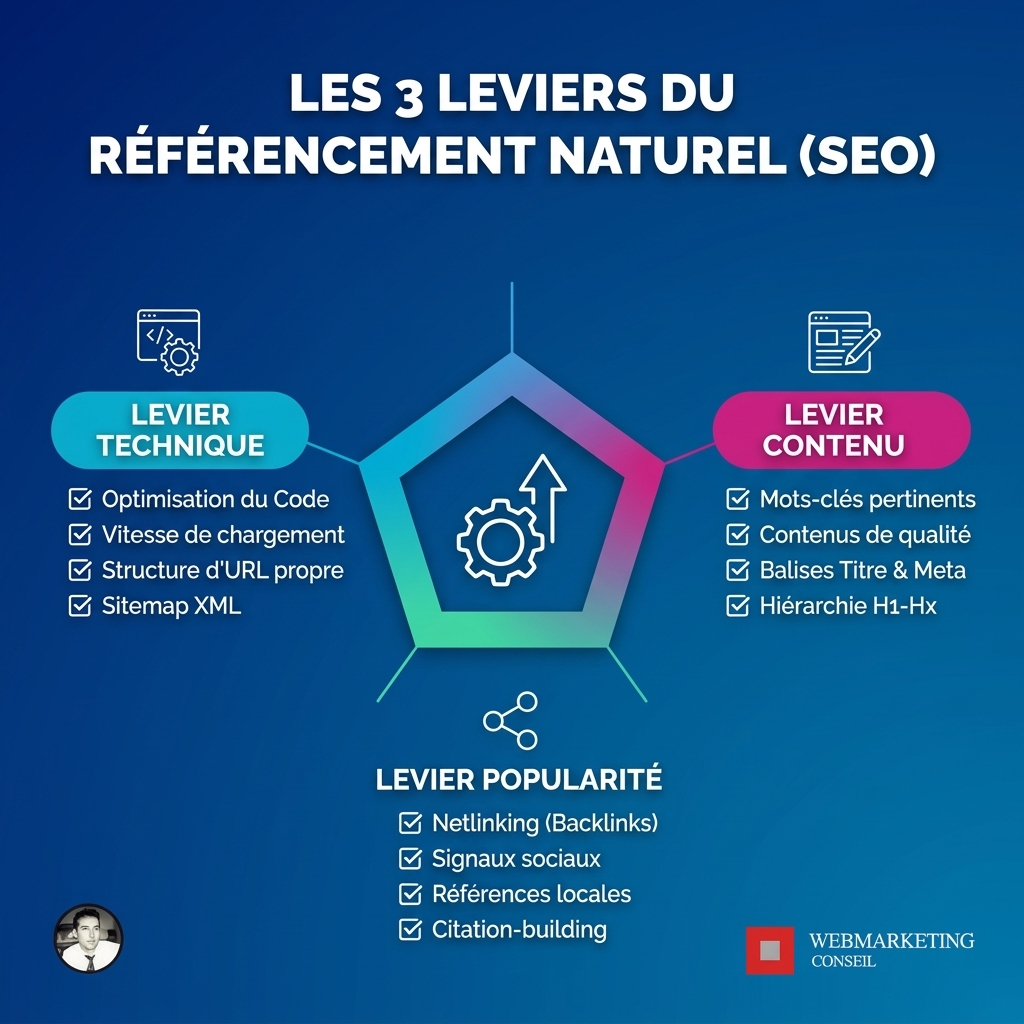 Trois piliers du référencement naturel