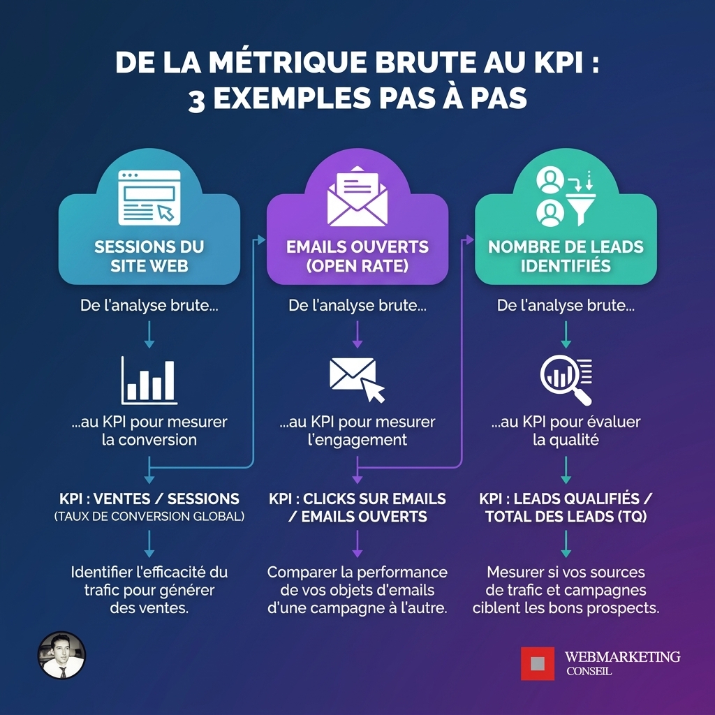Exemples de KPIs marketing concrets