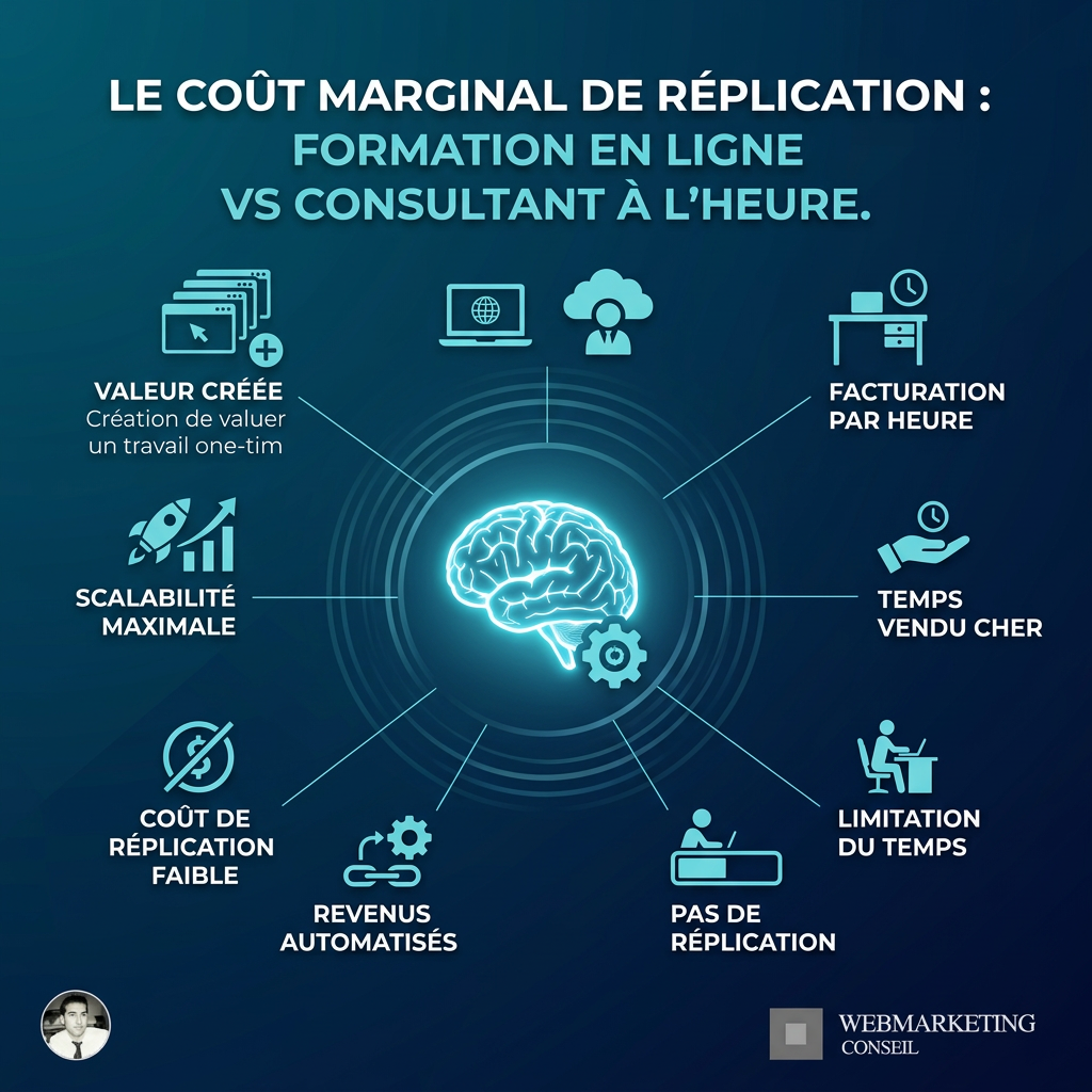 Infographie coût marginal de réplication