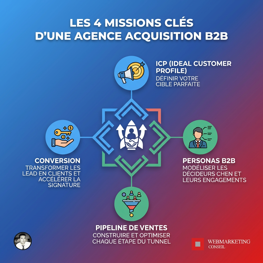 Missions concrètes agence acquisition B2B