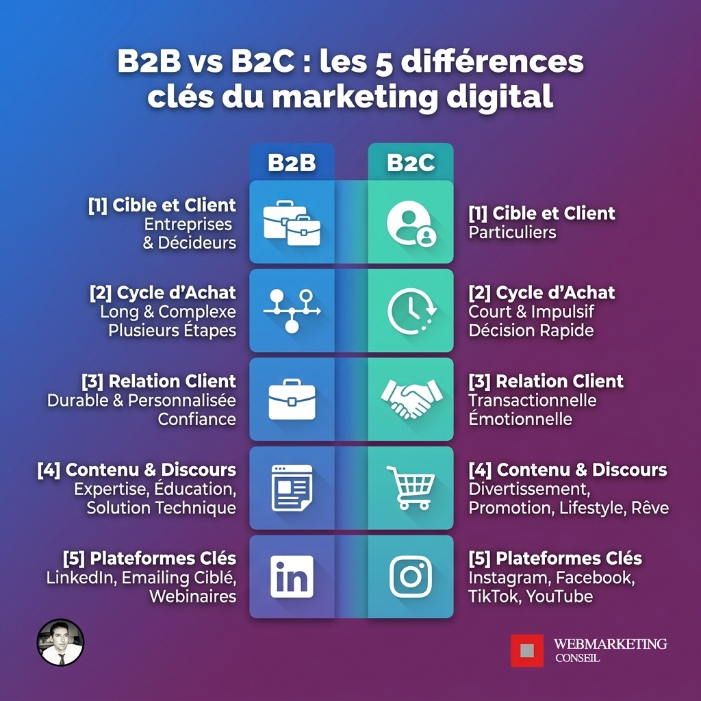 Comparatif marketing B2B et B2C