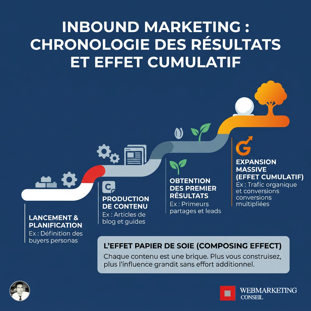 Courbe de montée en puissance de l'inbound marketing